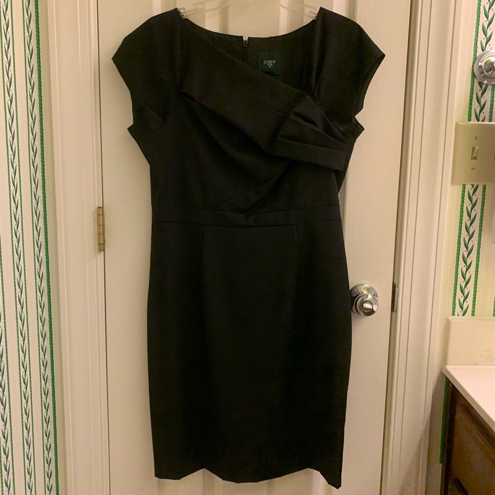 J.Crew black suiting dress